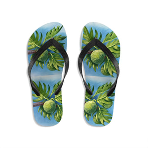 Rubber Slippers aka Flip Flops in our exclusive breadfuit illustration